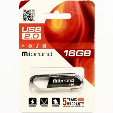 USB флеш накопитель Mibrand 16GB Aligator Grey USB 2.0 Фото 1