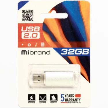 USB флеш накопитель Mibrand 32GB Cougar Silver USB 2.0 Фото 1