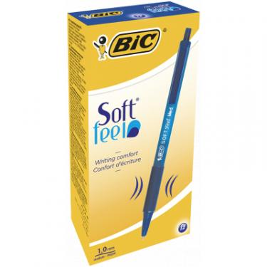 Ручка шариковая Bic Soft Feel Clic Grip, синяя Фото 1