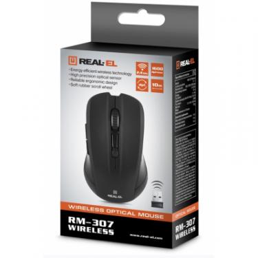 Мышка REAL-EL RM-307 Wireless Black Фото 9