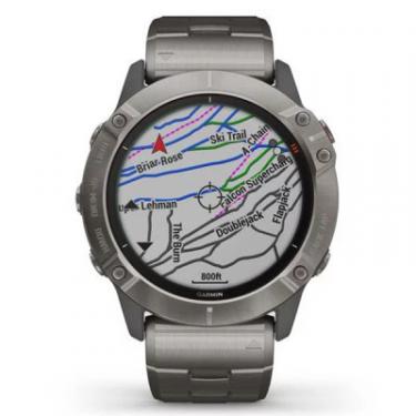 Смарт-часы Garmin fenix 6X Pro Solar, Titanium with vented titanium Фото 1