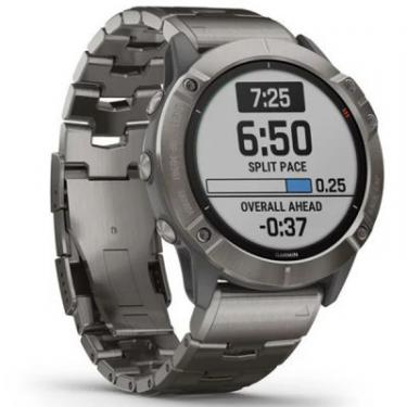 Смарт-часы Garmin fenix 6X Pro Solar, Titanium with vented titanium Фото 2