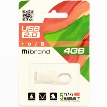 USB флеш накопитель Mibrand 4GB Irbis Silver USB 2.0 Фото 1