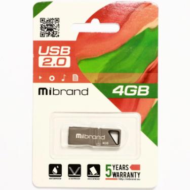 USB флеш накопитель Mibrand 4GB Stingray Grey USB 2.0 Фото 1
