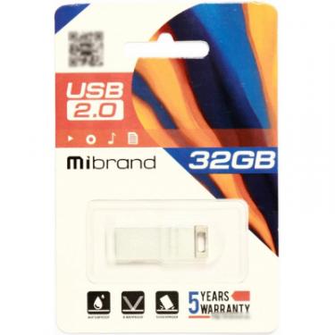 USB флеш накопитель Mibrand 32GB Сhameleon Silver USB 2.0 Фото 1