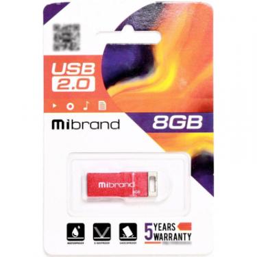 USB флеш накопитель Mibrand 8GB Сhameleon Red USB 2.0 Фото 1