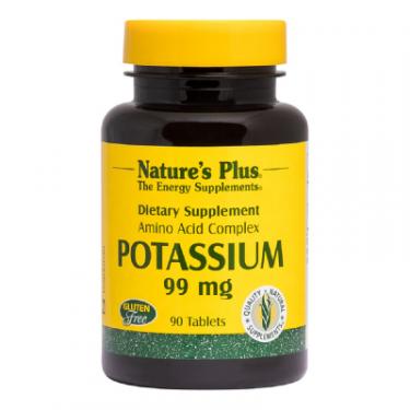 Минералы Natures Plus Калий, Potassium, Nature's Plus, 99 мг, 90 таблето Фото