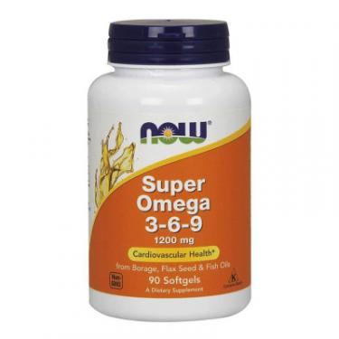Жирные кислоты Now Foods Супер Омега 3-6-9, Super Omega 3-6-9, , 1200 мг, Фото