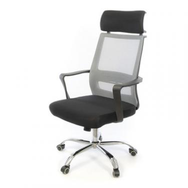 Офисное кресло Аклас Крокус CH TILT Чорне із сірим Фото