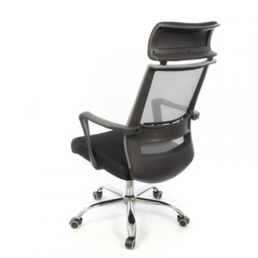 Офисное кресло Аклас Крокус CH TILT Чорне із сірим Фото 3
