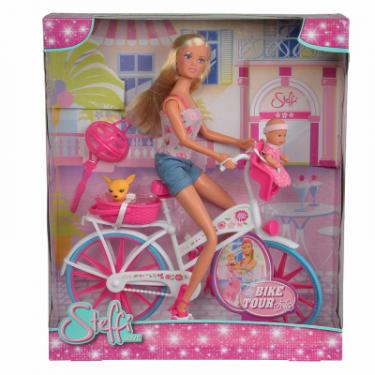 Кукла Simba Штеффи с малышом на велосипеде Фото 1