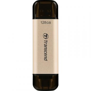 USB флеш накопитель Transcend 128GB JetFlash 930 Gold-Black USB 3.2/Type-C Фото