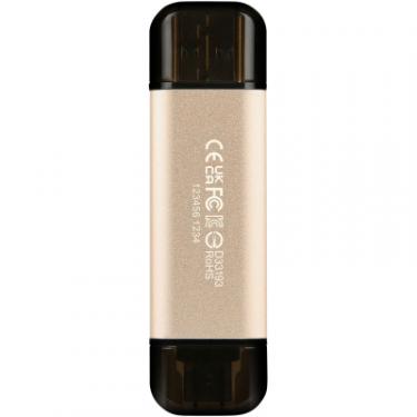 USB флеш накопитель Transcend 128GB JetFlash 930 Gold-Black USB 3.2/Type-C Фото 1