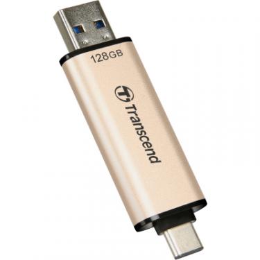 USB флеш накопитель Transcend 128GB JetFlash 930 Gold-Black USB 3.2/Type-C Фото 3