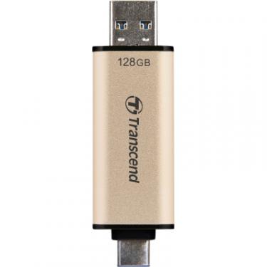 USB флеш накопитель Transcend 128GB JetFlash 930 Gold-Black USB 3.2/Type-C Фото 4