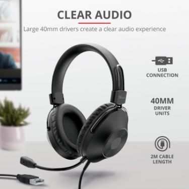 Наушники Trust Ozo Over-Ear USB Headset Black Фото 5