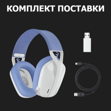 Наушники Logitech G435 Lightspeed Wireless Gaming Headset White Фото 9