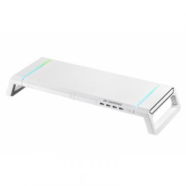 Подставка для монитора 2E GAMING, USB hub, backlight / RGB, White Фото
