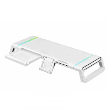 Подставка для монитора 2E GAMING, USB hub, backlight / RGB, White Фото 4