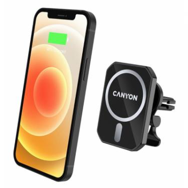 Универсальный автодержатель Canyon Magnetic car holder and wireless charger, C-15-01, Фото 2