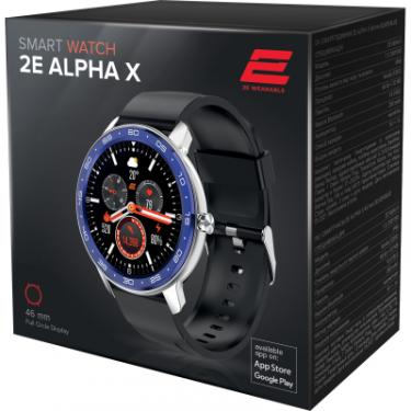 Смарт-часы 2E Alpha X 46 mm Silver-Blue Фото 1