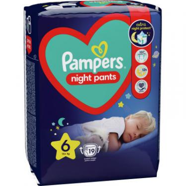 Подгузники Pampers трусики нічні Night Pants Розмір 6 (15+ кг) 19 шт Фото 2