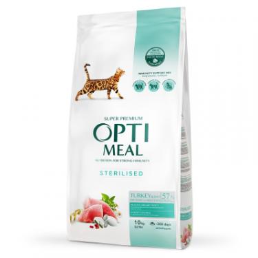 Сухой корм для кошек Optimeal для стерилізованих/кастрованих індичка та овес 10 Фото