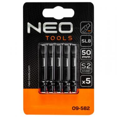 Набор бит Neo Tools ударних S2, 50 мм, SL8-5 шт. Фото 1