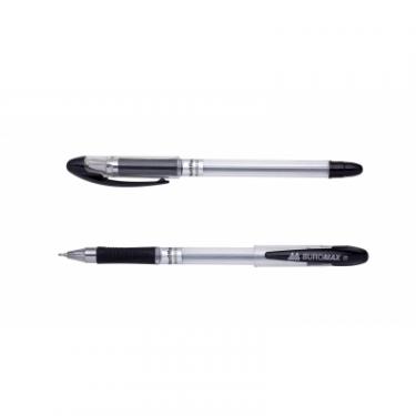 Ручка масляная Buromax MaxOFFICE, 0,7 мм, гум. грип, пласт. корпус, чорні Фото