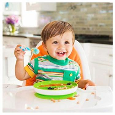 Набор детской посуды Munchkin тарілка секційна на присосці зелена Фото 2