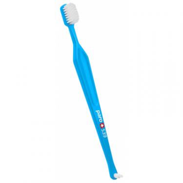 Зубная щетка Paro Swiss S39 в поліетиленовій уп. м'яка Блакитна Фото
