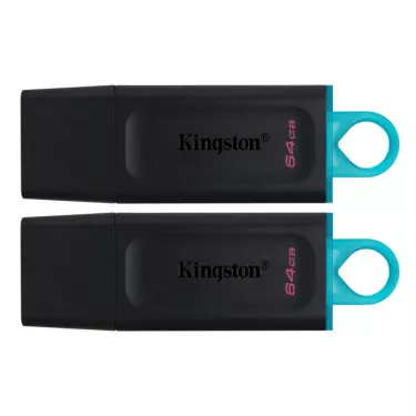 USB флеш накопичувач Kingston 2x64GB DT Exodia Black+Blue USB 3.2 (DTX/64GB-2P)