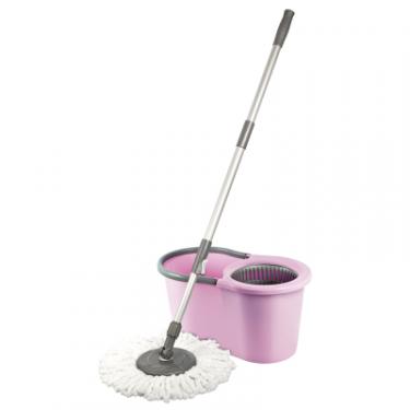 Комплект для уборки Planet Household Spin Mop Midi рожевий 16 л Фото