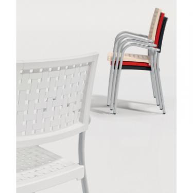 Кухонный стул PAPATYA karea біле, ніжки алюмінієві Фото 3