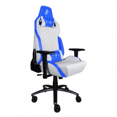 Кресло игровое 1stPlayer DK2 Blue-White Фото 3