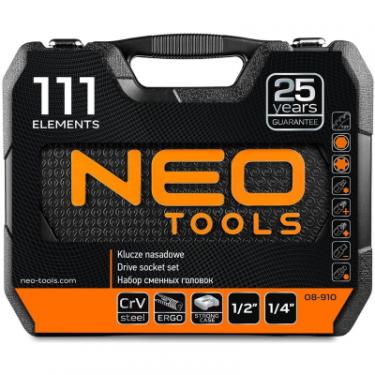 Набор инструментов Neo Tools 1/4, 1/2 CrV, 111 шт. Фото 7