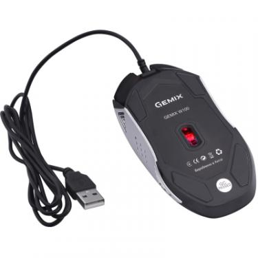 Мышка Gemix W100 USB Black/Gray + ігрова поверхня Фото 7