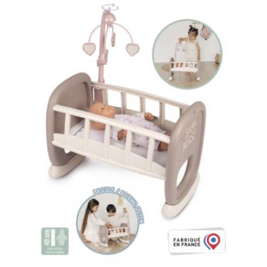 Игровой набор Smoby Toys Колиска Baby Nurse з мобілем Сіро-біла Фото 2