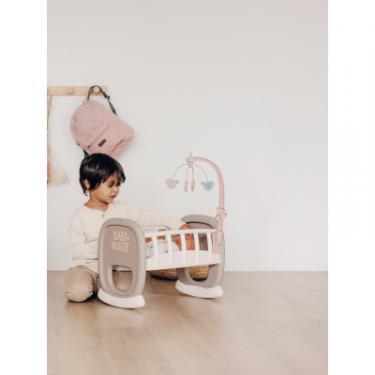 Игровой набор Smoby Toys Колиска Baby Nurse з мобілем Сіро-біла Фото 8