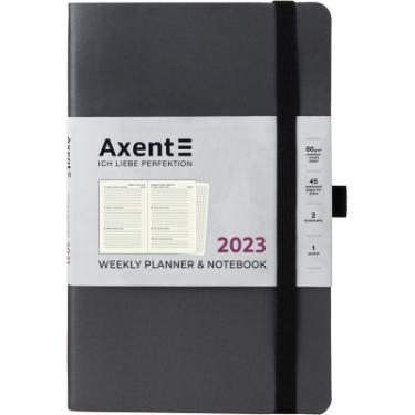 Еженедельник Axent 2023 Partner Soft 125x195 мм сірий Фото