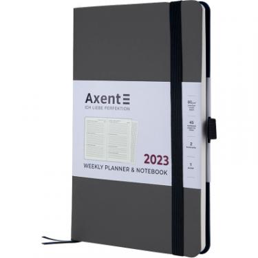 Еженедельник Axent 2023 Partner Soft 125x195 мм сірий Фото 1