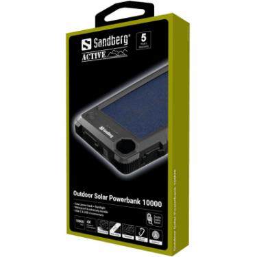 Батарея универсальная Sandberg 10000mAh, Outdoor IP66, Solar Panel 5V/300mA, USB- Фото 2
