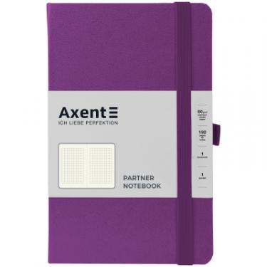 Книга записная Axent Partner, 125x195 мм, 96 аркушів, клітинка, пурпурн Фото