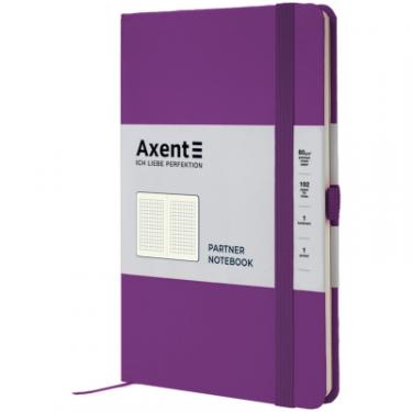 Книга записная Axent Partner, 125x195 мм, 96 аркушів, клітинка, пурпурн Фото 1