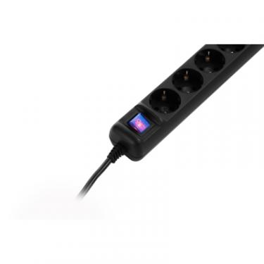 Сетевой удлинитель 2E 5XSchuko з вимикачем, 5м, black Фото 3