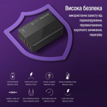 Зарядное устройство ColorWay Power Delivery (2USB-A + 2USB TYPE-C) (65W) black Фото 5