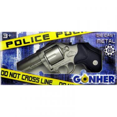 Игрушечное оружие Gonher Револьвер поліцейский 8-зарядний, в коробці Фото 3