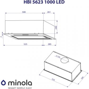 Вытяжка кухонная Minola HBI 5623 WH 1000 LED Фото 9