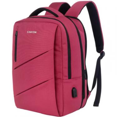 Рюкзак для ноутбука Canyon 15.6" BPE-5 Urban, USB, 12-18L, Red Фото 1