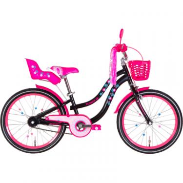 Велосипед Formula 20" Flower Premium рама-10" 2022 Black/Pink Фото